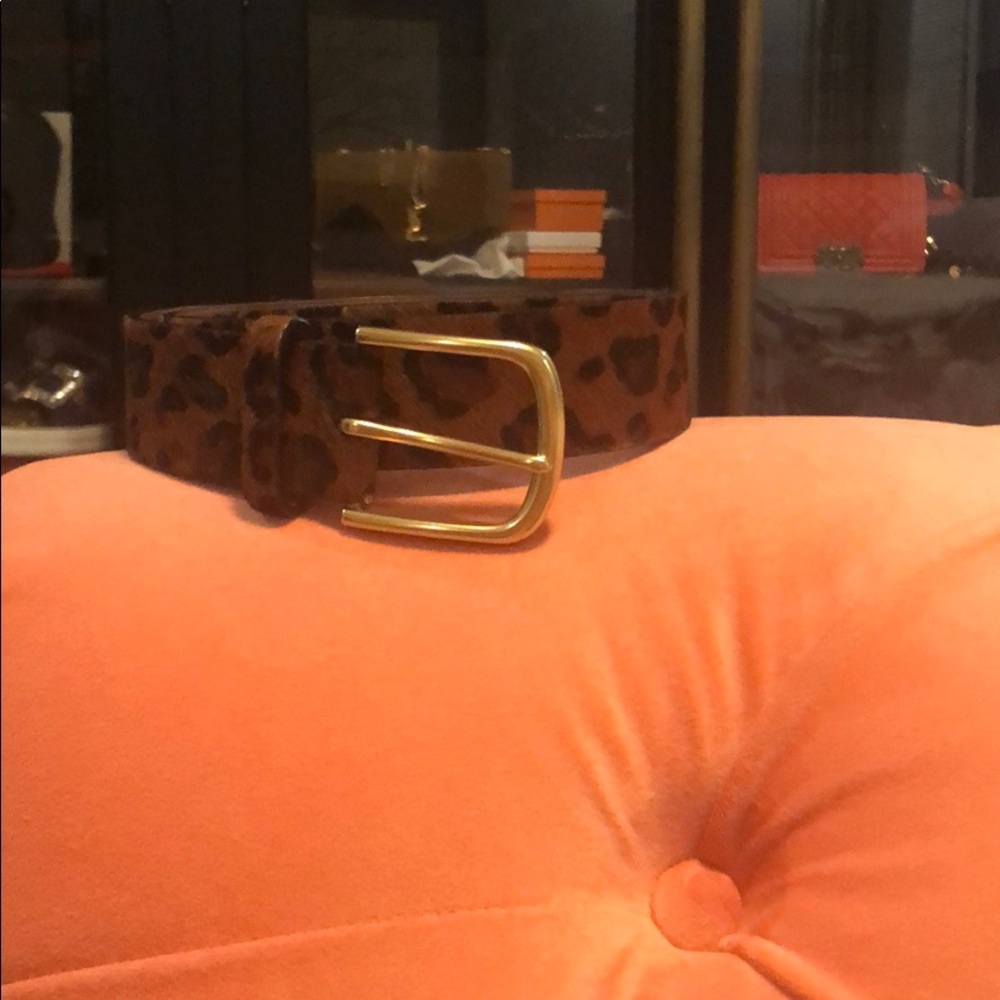 J crew calf hair leather belt.